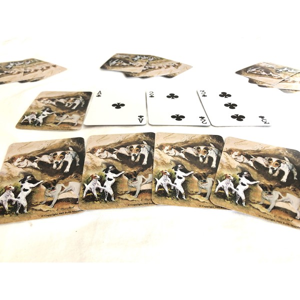 Best Friends Playing Cards, by Ruth Maystead - Jack Russel Terrier