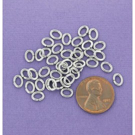 Unbranded 50 Stainless Oval Jump Rings 6.5mm x 5mm x 1.2mm - High Quality - SS052