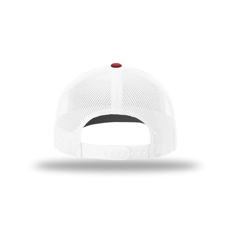Richardson 112 Trucker OSFA Baseball Hat Ball Cap, Cardinal/White