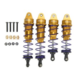 RC Front Rear Shock Absorber RC Car Damper Balance Driving Adjustable Hydraulic Aluminum Alloy Prevents Corrosion for 1/10 RC Vehicles (Gold)
