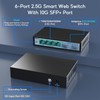 SODOLA 6 Port 2.5G Easy Web Managed Switch, 4 x