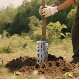 10 Pack Tree Trunk Protector Wrap,Resizable Mesh Plant Covers Tree Tubes for Seedlings, Saplings, Expandable Weather-Proof Durable Plant Bark Protection from Trimmers, Mowers