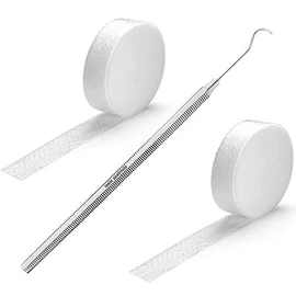 Kosmetex 2 x tamponade for toenails and the nail fold, 1 x cotton hook for tamponing the toe nail, set 1