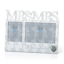 Me to You 1-Piece Tatty Teddy Mr and Mrs Luxury Double Photo Frame