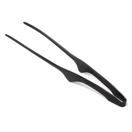 (Black) - Todai 24cm Stainless Steel Non-Slip Yakiniku BBQ Tongs (Black)