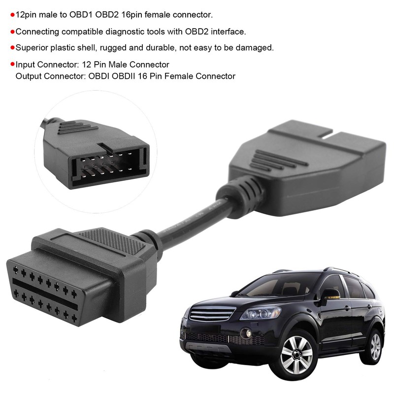 Leapiture Professional 12Pin Male To OBD1 OBD2 16Pin Female Adapter