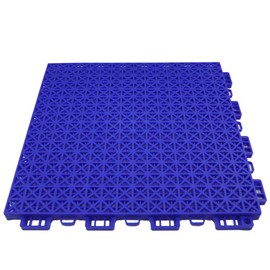 RevTime 24 pcs Interlocking Rugged Grip-Loc Deck Floor Tiles 12"x12"x5/8" Non-Slip with Drainage Holes Deck Flooring, Patio Floor, Swimming Pool Floor - Blue