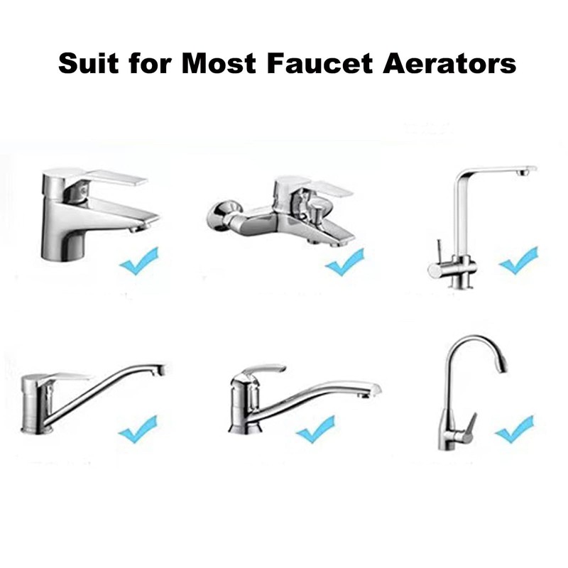 8-Pack Faucet Aerator with Brass Shell 23.5mm(15/16-Inch) Male Bathroom Sink