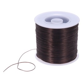 DMiotech Elastic String for Bracelets, 0.8mm Stretchy Strings Stretch Bead Cord Brown String Thread for Jewelry Bracelet Making Necklaces Beading DIY Craft, 412m/451 Yards
