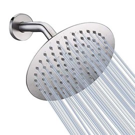 Cabeza de Ducha de Lluvia de Baja Presin de 8 Pulgadas, Hecho de Acero Inoxidable, Diseo Ultra Delgado, para los Cabezales de Ducha de Su Bao, Nquel  