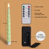 Girimax Spiral Flameless Taper Candles with Remote, Green Candles Battery