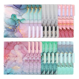 Ddaowanx Decorative File Folders Cute Colored File Folder,Letter Size File Folders for Documents,1/3-Cut Tabs,9 x 11.5 Inches,for Office,School,Home (24, Marble)