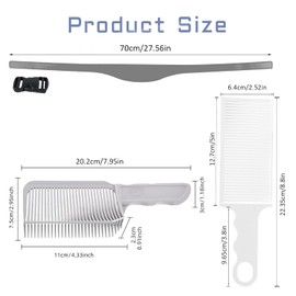 VBNZBK Hair Cutting Comb, Transition, Set of 4, Hair Cutting Transition Comb, Transition Comb, Hairdresser Comb and Adjustable Hair Cutting Stencil, Ideal for Self-Haircuts