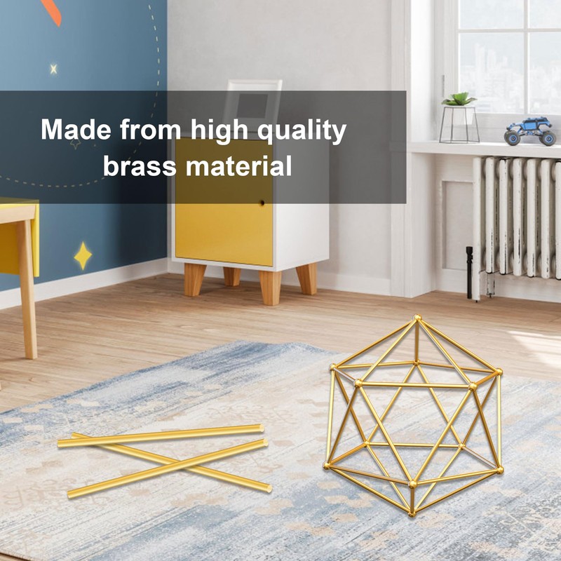 LAVMHAB Brass Rod 4 mm x 300 mm, Brass Solid