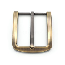 CRAFTMEMORE 1.5 Inches Belt Buckle Single Prong Belt Buckle for Replacement DIY Leather Craft ZK82 (Brushed Brass)