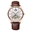 RORIOS Men's Automatic Tourbillon Watch Diamond Skeleton Watch Waterproof Mechanical