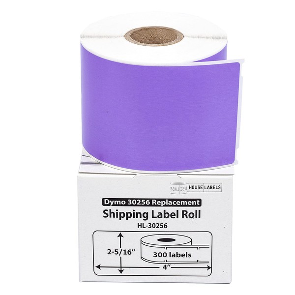 HOUSELABELS Compatible DYMO 30256 Lavender Shipping Labels (2-5/16" x 4"),
