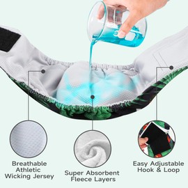 Tuiskusa Male Dog Diapers, High Absorbing Dog Belly Bands for Male Dogs, Washable Reusable Dog Male Wraps(5 Pack)