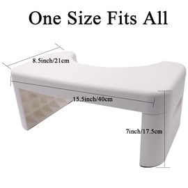HI FINE CARE Folding Toilet Stool - Foldable Squatting Poop Stool for Bathroom | Splicable Foot Stool | Potty Accessories (White)
