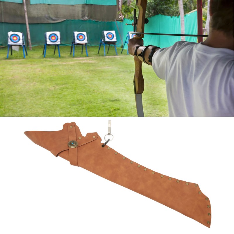 Archery Back Arrow Quiver Holder Waist Mounted PU Arrow Storage