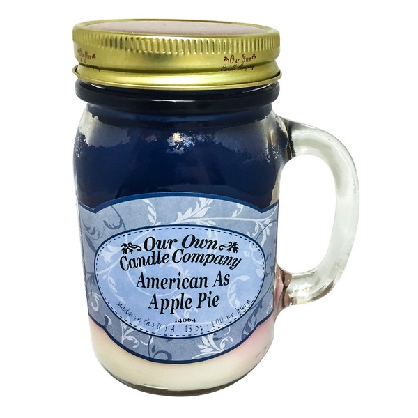 American as Apple Pie Scented 13 oz Mason Jar Candle - Made in the USA by Our Own Candle Company