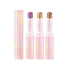 Kpeuuef 3PCS Crystal Jelly Glaze Eyeshadow Stick,Lightweight Eye Brightener Stick Long-Lasting Pigmented Cream Eye Shadow Sticks for Women Hydrating Jelly Shimmer Eyeshadow Pencil(04#+05#+06#)
