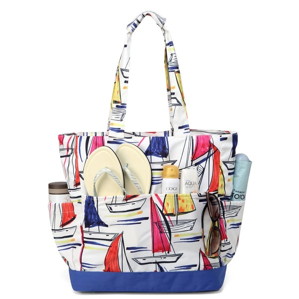 VASCHY Beach Bag, Water Resistant Large Women's Lightweight Foldable Summer
