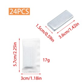 Pine & Linen 24 Pack Curtain Weight, Weight Cloth Curtain Weights for Home, Heavy Iron Weights Drapery Accessories, 17g Each for Home Office Hotel Curtains/Tablecloths