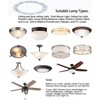 OLYMSTAR - Kit de luz LED de repuesto para ventilador