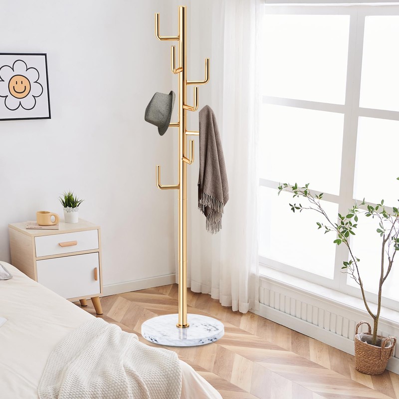 ZOZOE Metal Modern Coat Racks, Cactus Coat Rack Freestanding with