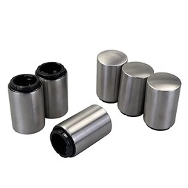Kekow paquete de 6 unidades abridor de botellas de cerveza automático,destapador de cerveza,con adsorción de imán, plata