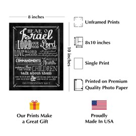 Love the Lord With All Your Heart - Christian Inspirational Wall Art, Motivational Scripture Wall Decor Print- For Home Decor, Church Decor, Living Room Decor or Office Decor, Unframed - 8x10