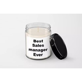 SpreadPassion Best Sales Manager Ever Candle - Soy Wax Candle - Hand Poured Candle