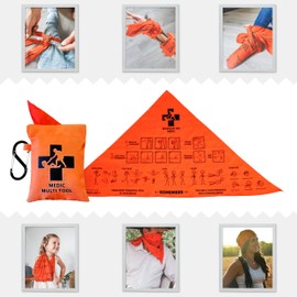 Multi Tool - Tourniquet, Triangle Bandage, Arm Sling, Pressure Bandage and Splint in Quick-Draw Bag w/Attachment - First Aid Kit Survival Essentials - Emergency Survival Kit, 1-Pack