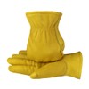 OLSON DEEPAK Winter Work Gloves, Insulated Leather Gloves, Thermal Cotton