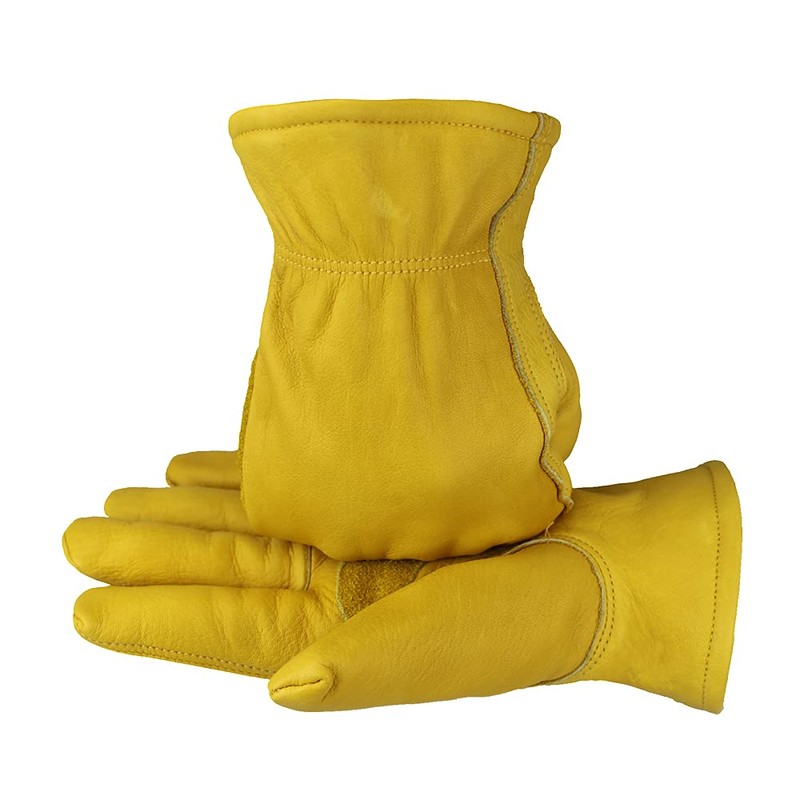 OLSON DEEPAK Winter Work Gloves, Insulated Leather Gloves, Thermal Cotton
