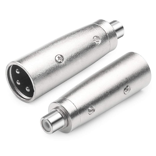 Disino Female RCA to XLR Male Adapter, XLR to RCA