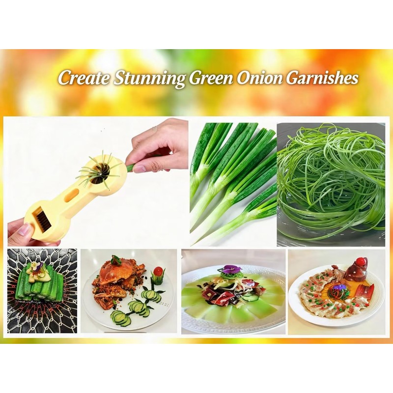 2-in-1 Green Onion Slicer & Green Bean Slicer, Manual Vegetable