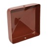 6 x 75mm x 75mm (3" x 3") Dark Red Fence Post Caps