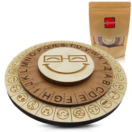 Smiley Face Cipher Wheel - All Ages Decoder Disk for Escape Rooms