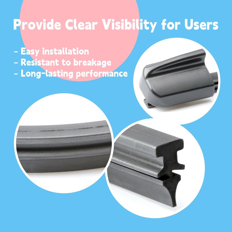 GLOXTED 2Pcs 31490722 Front Windscreen Wiper Rubber Blade Refill Kit