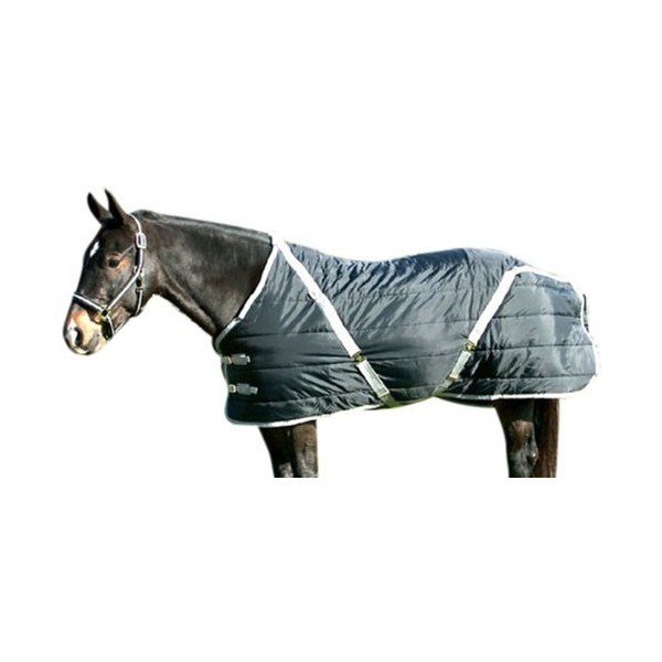 High Spirit Snuggie Pony Stable Blanket, 62-Inch, Black/Silver