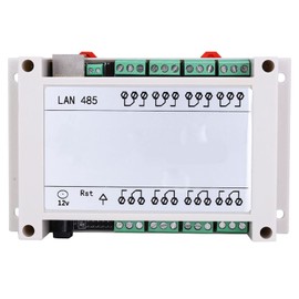 8 Channels Relay Module, RJ45-TCP/IP Network Relay Module 250V/AC 10A 8-Channel Relay Switch with Individual Control (White)
