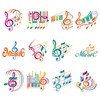12 Sheets Music Note Temporary Tattoos Stickers for Kids, Piano