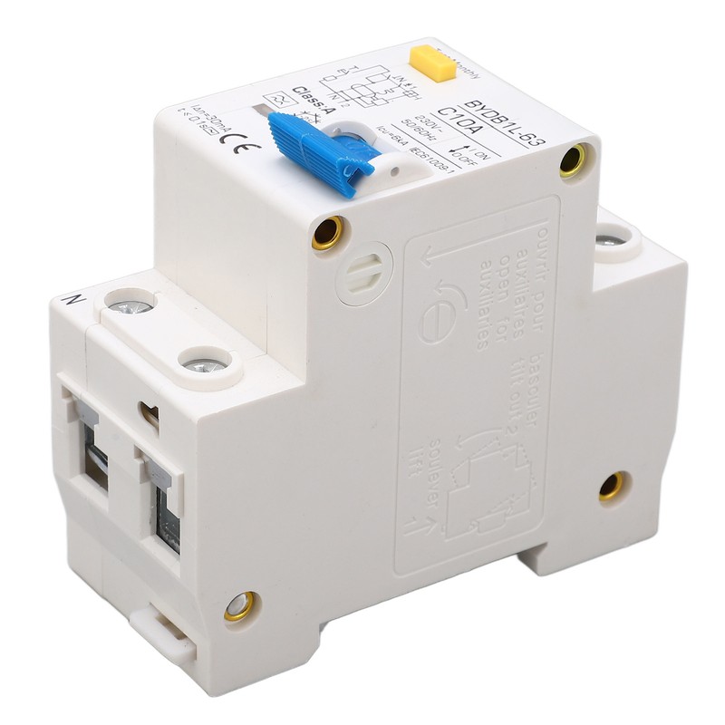 Circuit Breaker 1P+N Leakage Protection Switch 10A 230V AC DIN