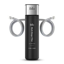 Brio 11" Under Sink Water Filter System for Kitchen & Bathroom Faucet | 3-Stage Single Housing 0.5 Micron Filters PFAS, Chlorine, Lead, Mercury+ | 10,000 Gallons or 2 Years | NSF 42 & 372 Certified