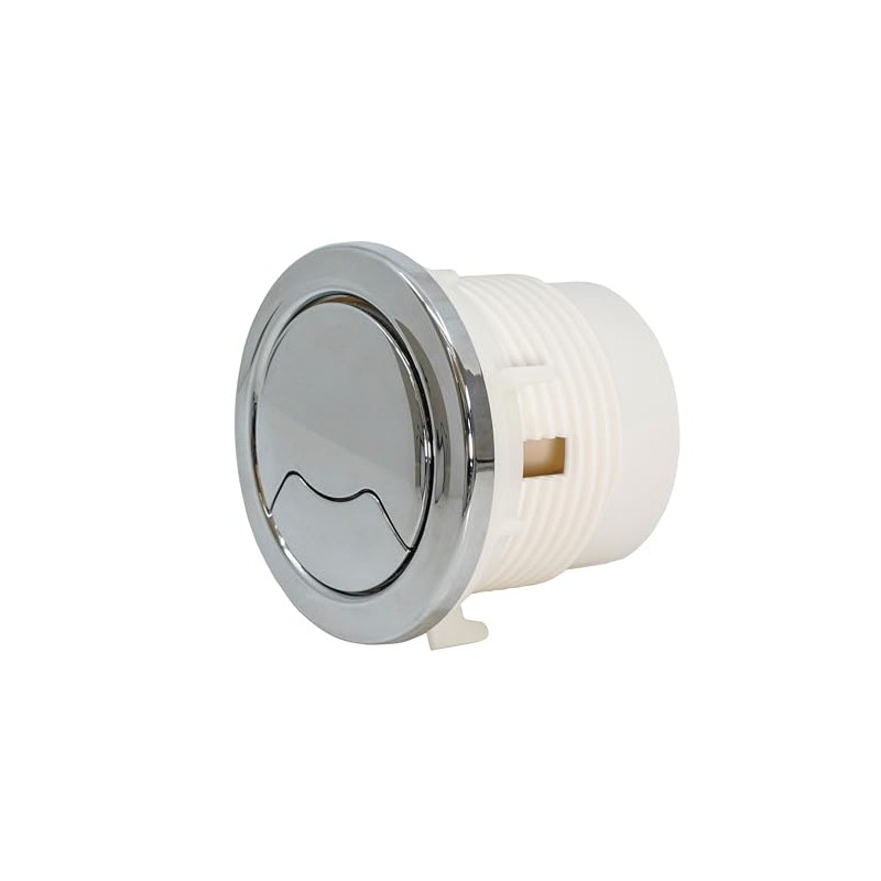 Fluidmaster C360116 Pneumatic Round Dual Flush Button, Chrome