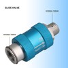 BQLZR Aluminum Flow Control Manual Slide Valve Switch 1/4 inch