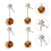 Baluue 4pcs Nail Art Plush Rhinestones Decor for Manicure Cute