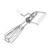 Fox Run Stainless Steel Manual Hand Mixer, White Retro Style